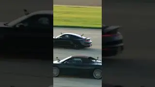 Tuned Porsche vs V10 Audi #dragrace #youtubeshorts #shorts #ytshorts credit -Carwow #porsche #audi