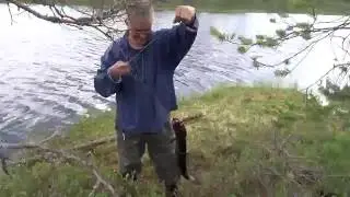 Ловля щуки на рогатку в Карелии.