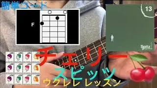Lv.2【簡単！たった5コード】チェリー /スピッツ ウクレレ レッスン (初心者におススメ)