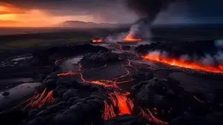 Volcano eruption in Iceland: lava approaches the fishing village of Grindavik. Events 14.01.2024