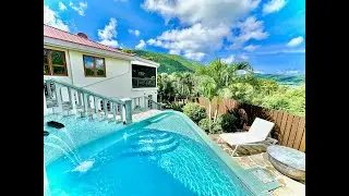 Stone Falls - Villa Rental on St John with Private mini golf, pool, koi pond and walk to a beach