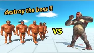 Hill giant gang destroy the boss faction animal revolt battle simulator