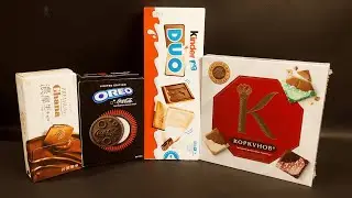 ASMR Unboxing Oreo Coca-Cola Kinder DUO -#chocolate #oreocake #asmr