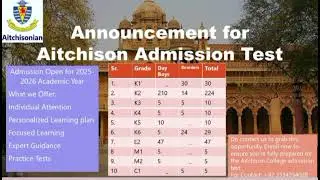Aitchison Admission Test Preparation                 #successtips #preparationjourney