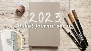 MY 2023 BULLET JOURNAL SETUP + a flip through of my january spreads! | journal with me