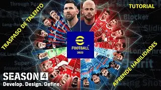 TUTORIAL TRASPASO DE TALENTO Y APRENDER HABILIDADES EFOOTBALL TEMPORADA 4