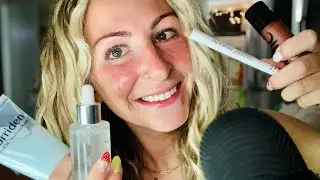ASMR- GRWM for peach picking! Skincare, no makeup makeup look, wearing crest white strips
