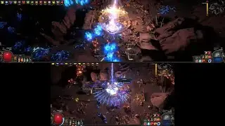 Splitscreen Path of Exile 3.15 compare 32:9 vs 16:9