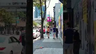 Along #Robson #Street in #Vancouver 🇨🇦, #downtownvancouver #downtown #westend #shorts