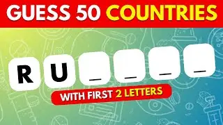 Guess the Country by First 2 Letters 🌏 Country Quiz 🚩