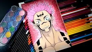 Drawing Sukuna / Jujutsu kaisen - Collab Thay Arts, Lyan Sensei