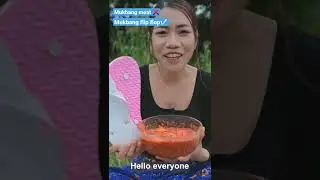 mukbang flip flop with salt and chili sauce funny