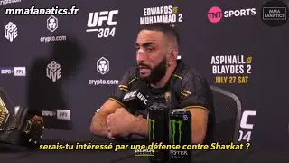 L'interview de Belal Muhammad après son combat contre Leon Edwards (traduction française)