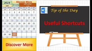 Tip of the day | current date | 31 January 2023 | today hijri date | Word shortcuts | discovermore1