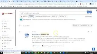 Natural Language searching feature in EBSCO