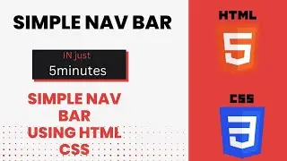 simple nav bar in just 5minutes using html css