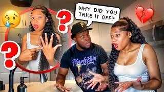 LOST THE WEDDING RING IN THE SINK PRANK ON HUSBAND!! *HE FREAKED OUT*