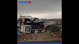 زیانە ماڵییەکانی لافاوی ئەمڕۆی هەولێر ببینە