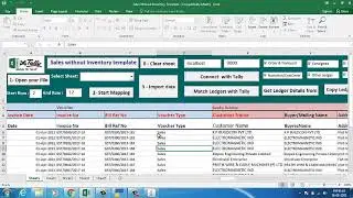 How to import Sales without inventory from Excel To tally Converter
