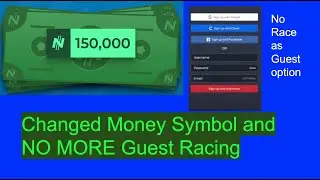Nitro Type Updated Money Symbol and Removed Guest Racing