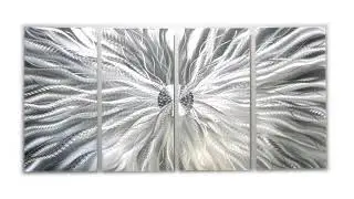 Jon Allen's Static - Silver Metal Wall Art Piece, Hand-Etched Stunner!