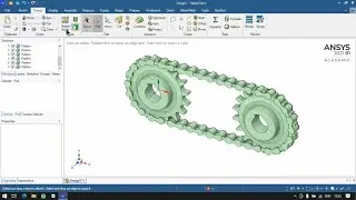 Design of Chain and Sprocket in Ansys Space claim