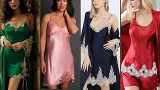 gorgeous stylish comfortable bridal silky nighty