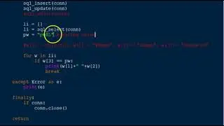 Python SQLite database demonstration PT2