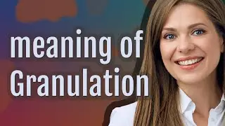 Granulation | meaning of Granulation