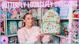 Disney Unboxing Disney Princess Butterfly AOP Loungefly Mini Backpack Haul Vlog GeekCore Exclusive