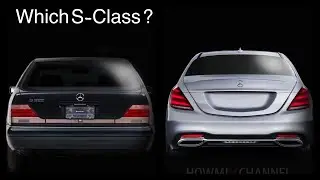 Mercedes-Benz S class evolution rear view since 1972