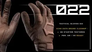 Tactical Glove 022 3D Model Turntable