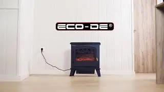 ECO-DE®, Cheminée électrique, radiateur de 1800 W avec thermostat réglable ECO-CHI-522