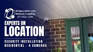 Security Installation Cabling for Your Home & Residential Example | BridgeCable.com 4 Cameras