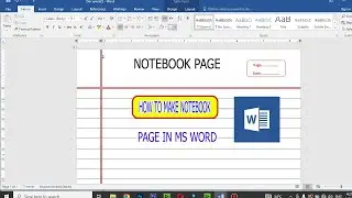 How to Make Notebook Page In MS word | Malik Azmat