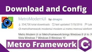 How to install Metro Framework & Config in Visual Studio || .NET framework || Technical Hassan Ali
