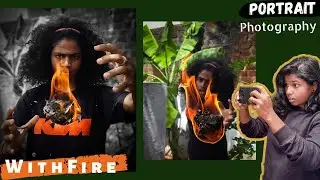 Try this with FIRE | portrait photography with fire | photography in mobile |valarmathi photography