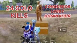 CONQUEROR LOBBY DOMINATION | 24 SOLO KILLS | BGMI HIGHLIGHTS | ​⁠@Badshah_IsLive