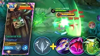 BUFFED THAMUZ GOD MODE IN THIS NEW BUILD AND EMBLEM 2024 (MUST TRY) | MLBB