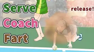 When I hit the serve, I  farted.【tennis girl dialy】【comicanime】