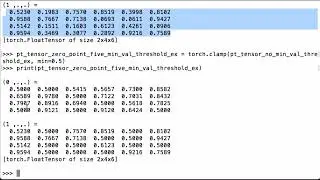 Specify PyTorch Tensor Minimum Value Threshold - PyTorch Tutorial
