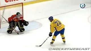 Linus Omark Shootout Goal vs Switzerland - All Camera Angles - March 31, 2009 (HD - 60FPS)