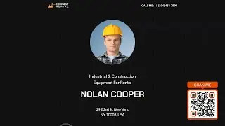 Equipment Rental Digital Business Card - Phone/Mobile Website