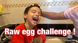 Super fun father and son egg splat challenge (raw vs boiled eggs) !!