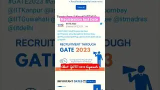 GATE 2023 registration from last date / GATE Aspirants Update. 