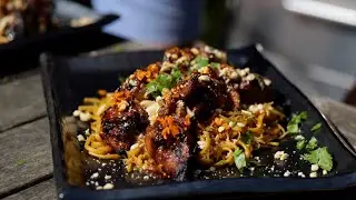 A Chicken satay dish cooked on a Whistler BBQ!