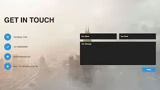 Contact Page in html | Responsive Contact Page using Html and CSS