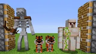 Mutant Skeleton  +Tiger + Iron Golem= ??? / minecraft