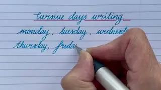 Days of Week Cursive Handwriting for beginners | Cursive writing | Cursive handwriting | Practice