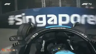 George Russel. Last lap Singapore GP 2023